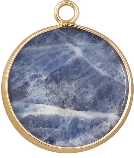 Sodaliet Hanger (25.5 x 21 x 3 mm) Goud (1 stuk)