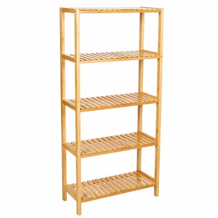 BEGRYF - Badkamerrek - bamboe - 5 legplanken - naturel - 60x26x130 cm