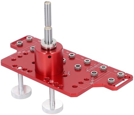 Dailygoods- Boorgids Aluminium - Scharniermal - Plankpenmal - DIY Houtbewerking - Kast Hardware Tool - 2 in 1 Ontwerp