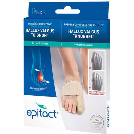 Epitact® Soepele Corrigerende Hallux Valgus 'Knobbel' Orthese voor Overdag Medium 1 Verband(en)