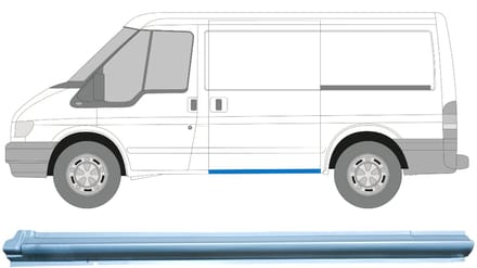 Schuifdeur dorpel reparatiepanel voor Ford Transit 2000-2013 / Links