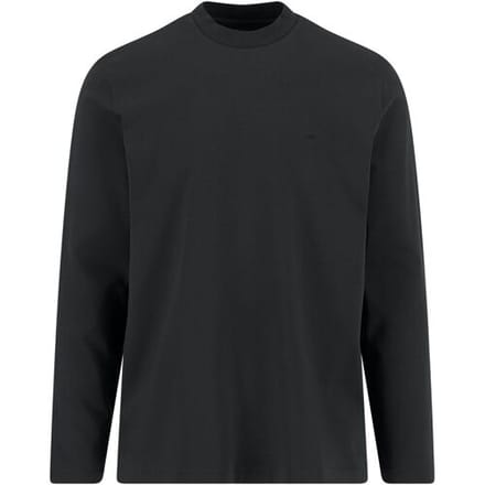 Fynch-Hatton T-Shirt Solid Color Mock Neck Cotton Interlock Zwart / male