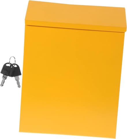 Suggestiebox Muurbevestiging - Ideeënbus Brievenbus - Post Opslag - Grote Capaciteit - 29 cm Breed - Geel