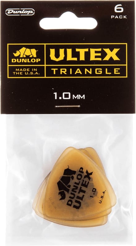 Jim Dunlop Ultex - Plectrums - Triangle - 1,00 mm - Player's Pack 6 Stuks