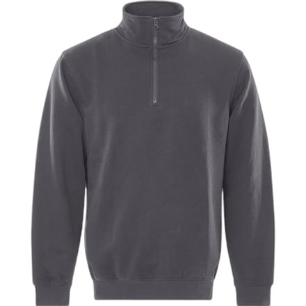 Fristads Sweatshirt Met Korte Ritssluiting 1737 Swb - Donkergrijs - S