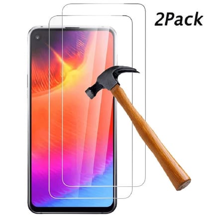 Ntech 2Pack Screenprotector Geschikt voor Samsung Galaxy A60 full cover Screenprotector Tempered Glass