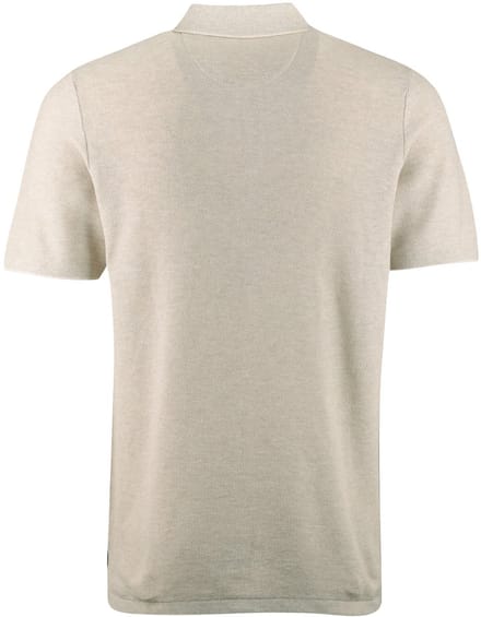 Poloshirt Casa Moda beige structuur 3 knoops