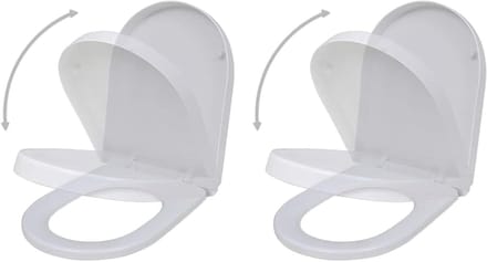 Toiletbril - Zitting Deksel - Badkamer Vernieuwen - Soft Close - 2 Stuks - Wit