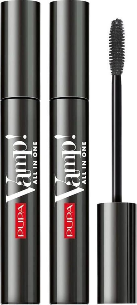 2 stuks Pupa Vamp! Mascara All-in-One 101 Extra Black 9ml. - Voordeelverpakking
