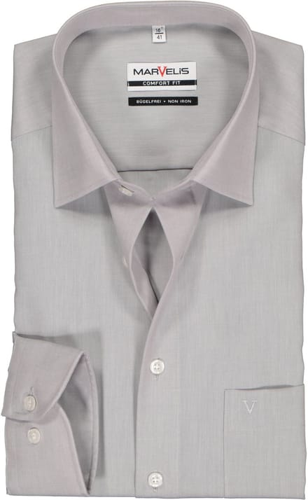 MARVELIS comfort fit overhemd - grijs