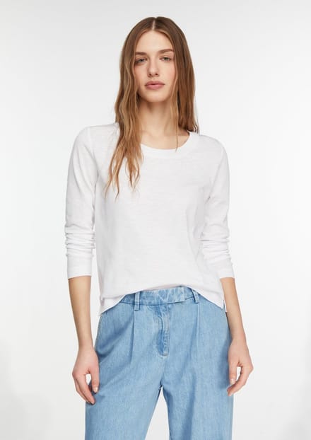 T-shirt met lange mouwen klassieke snit dames COMMA
