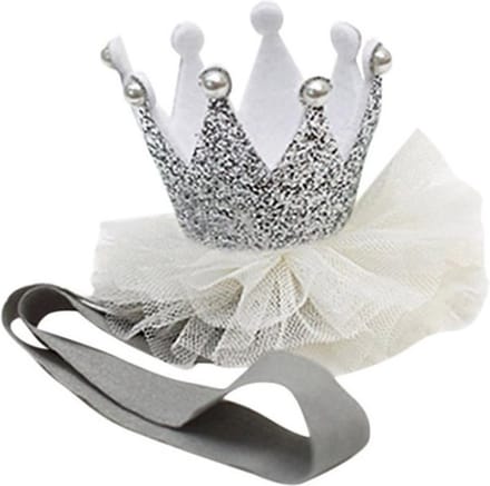 Haarband Baby - Kroontje - Zilver - Heble