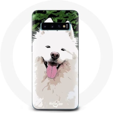 Coque - Samsung - Galaxy S10 - Blanc - Samoyède - Protection Rigide blanc