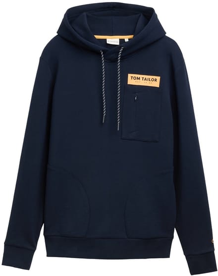 Tom Tailor - Hoodie sweatshirt met zakken - Maat S - sky captain blue