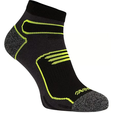 Avento Sport Enkelsokken Heren - 2-Pack - Zwart/Fluorgeel - 35-38