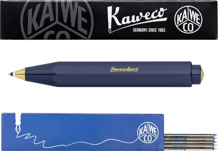 Kaweco - Balpen - Classic Sport - Blauw - Met doosje Balpenvullingen MEDIUM Blauw