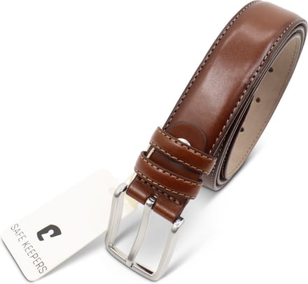 Safekeepers riem heren cognac - riem heren leer - ceintuur heren - riem