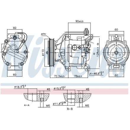 Compressor airconditioning NISSENS 890047