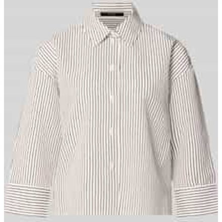 relaxed fit overhemdblouse van viscosemix model 'Zaskia'