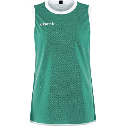 Craft Progress Reversible Basket Singlet W 1911110 - Team Green/White - S