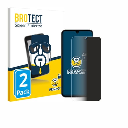BROTECT - privacy screenprotector voor Samsung Galaxy A26 5G Enterprise Edition - Folie Beschermfolie Blauwlichtfilter 2 Stuks