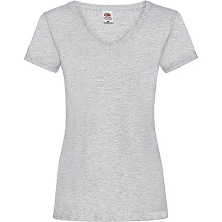 Dames-T-shirt met V-hals Fruit of the Loom Valueweight