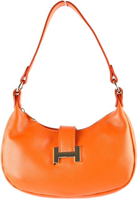 Giuliano Lederen handtas Gaia - Made in Italy - Oranje