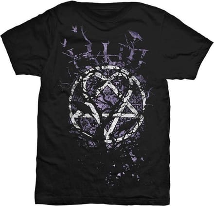Him - Crows Heren T-shirt - S - Zwart