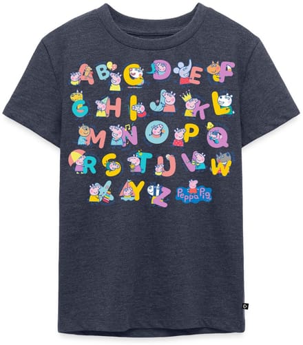Peppa Pig Ontwerp Alfabet Met Peppa Premium T Shirt Kinderen
