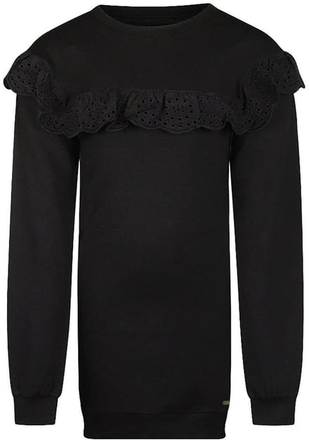 No Way Monday Meisjes Jurk - Black