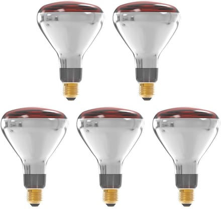 Technik Infrarood Warmtelamp R125 E27 - 250W - Half Rood - Dimbaar - 5 stuks