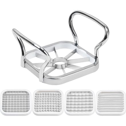 Multi-fonctionnel en acier inoxydable 5 pièces/ensemble pour poire pommes de terre Chips ustensiles de cuisine outils légumes et Fruits Cutter trancheuse 5pcs white
