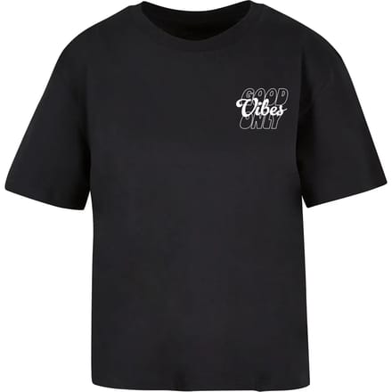 Dames-T-shirt Miss Tee Good Vibes Wording