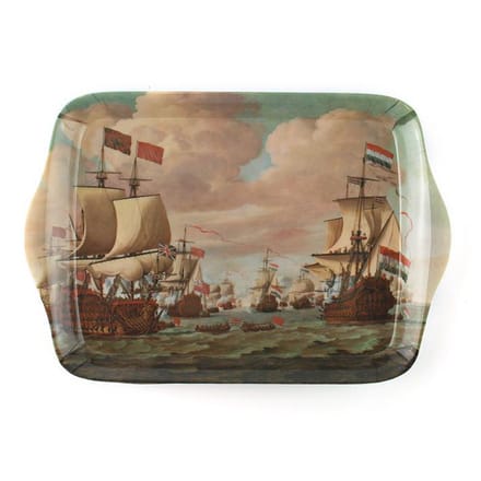 Dienblad Mini, 21 x 14 cm, Schepen te Zee, W. van de Velde