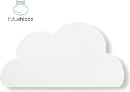 Antislip siliconen placemat Wit - Onderlegger - Wolk - Baby - Kind - Tafelgerei - Gratis verzending