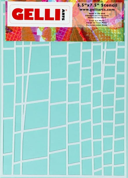 Gelli Arts stencil ladder 12,7x17,8 cm voor gelprinting en knutselen.