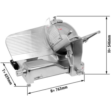 GGM Gastro Aufschnittmaschine - 400 Watt - Messer: Ø 350mm Zilver