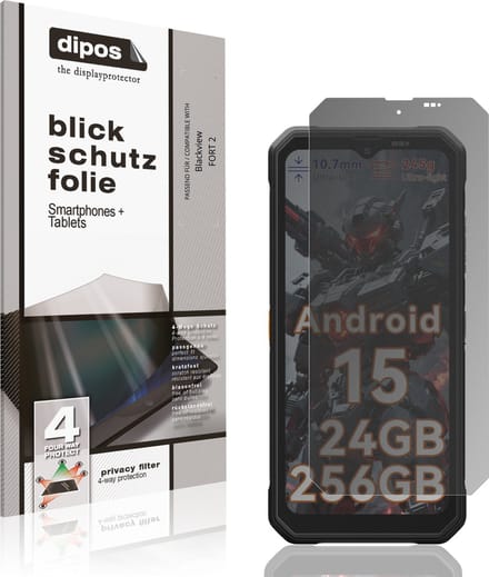 dipos – Matte Privacy Screenprotector geschikt voor Blackview FORT 2 | Anti-Spy Beschermfolie