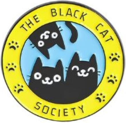 Pin Broche - enamel pin - kledingspeld - Black cat society