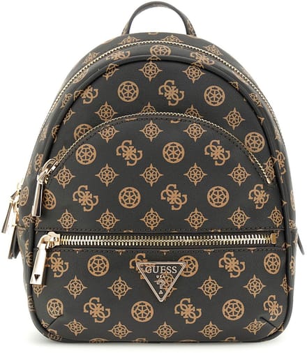 GUESS vrijetijdsrugzak rugzak Manhattan II Backpack Mocha Logo donkerbruin