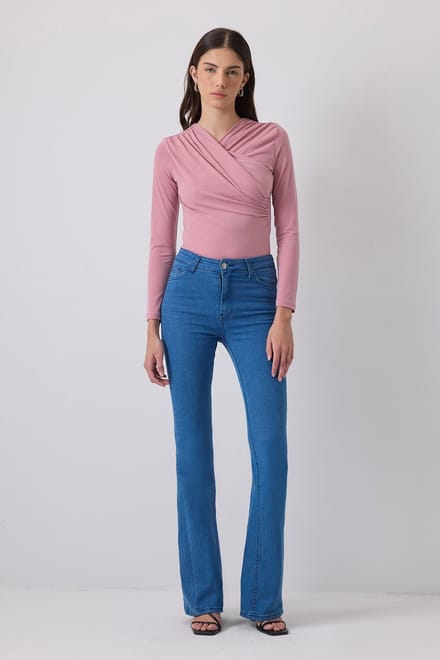 Touché Privé - Gedrapeerde bodysuit - Roze - Dames