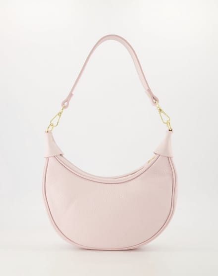 Teatro handtas - Kyra - Classic Grain - Licht Roze - Leer - Goudkleurig