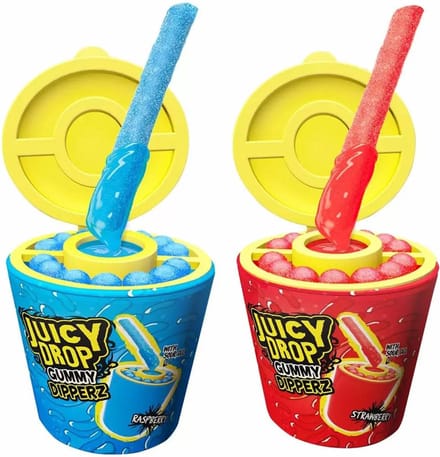 Bazooka Juicy Drop Gummy Dipperz Strawberry & Raspberry (8 x 96g)