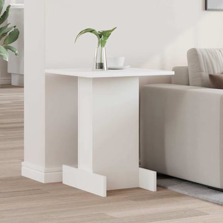 vidaXL - Bijzettafel - Wit - 44,5 - x - 45 - x - 55 - cm - Bewerkt - hout