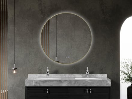 Mawialux LED Badkamerspiegel - Linde - 100cm - goud