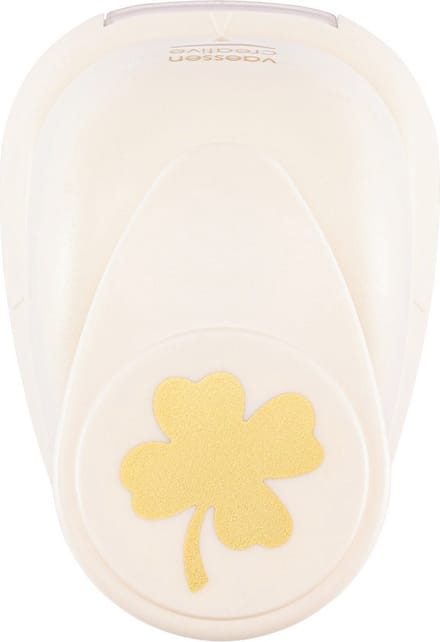 Vaessen Creative Pons - Figuurpons - Klavertje Vier - 2,4 x 2,1 cm