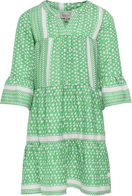 ONLY KOGALBERTE 3/4 DRESS PTM Meisjes Jurk - Cloud DancerAOP:Spring Bouquet - Maat 128