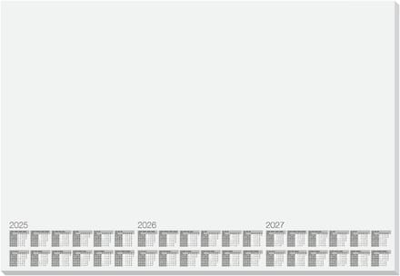 Kangaro bureau onderlegger - kalender 2025/2026/2027 - formaat 59.5x41cm - 5 stuks - afscheurbaar 30 vel