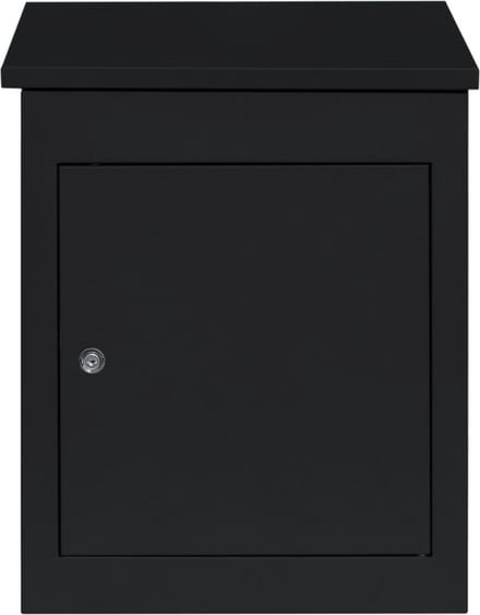 Antidiefstal brievenbus - zwart - 56 x 43,5 x 34,5 cm - incl. 2 sleutels
