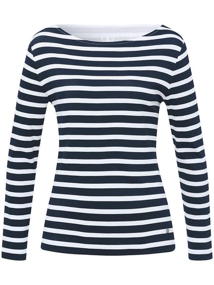 Gestreept shirt Van BASLER blauw